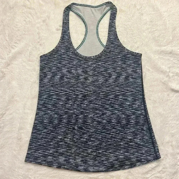 Lululemon Women’s Black & Gray Cool Racerback Athletic Top Sz. P2P 16” - Picture 3 of 4